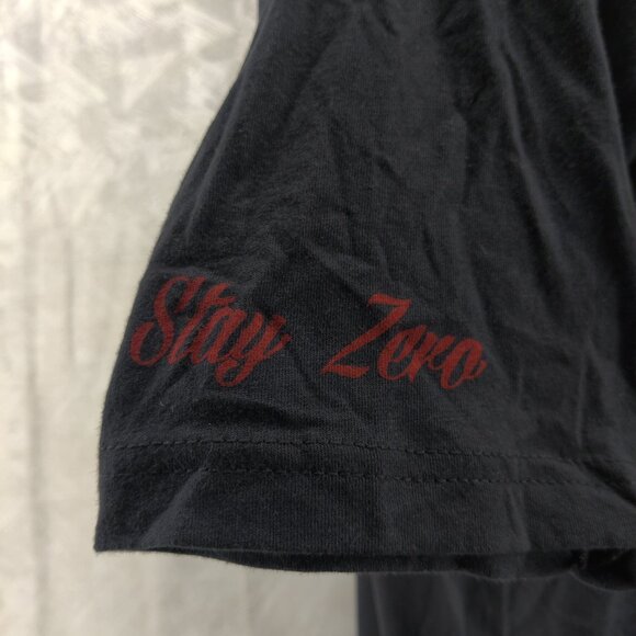 Zero Foxtrot Shirt Mens XL Black Red Predator Skull Graphic Tee Stay Zero USA - Picture 4 of 11